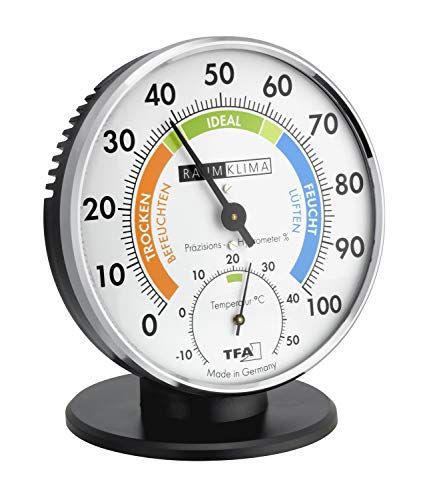 Thermo-Hygrometer mit Komfortzonen für Temperatur und Luftfeuchtigkeit